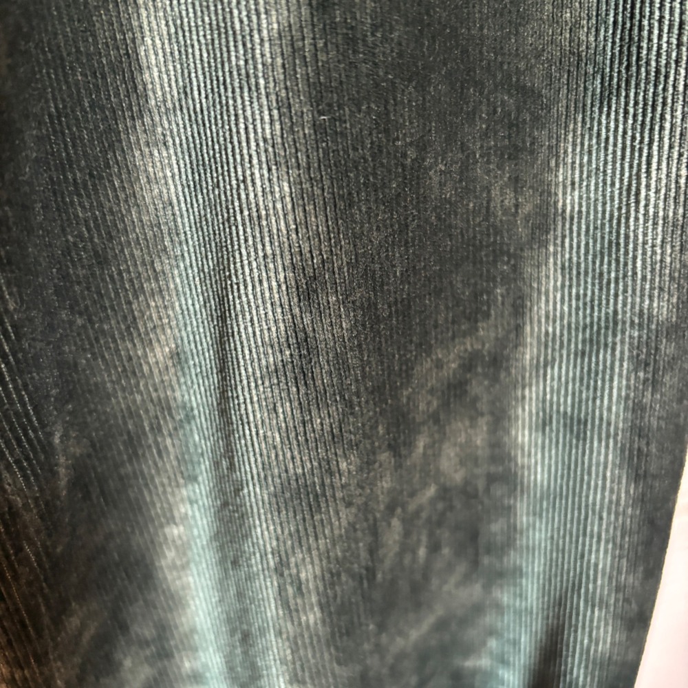 Earthbound Trading Co Boho Green Velvet Corduroy Flare Pants Bell Bottoms Medium - Picture 4 of 13